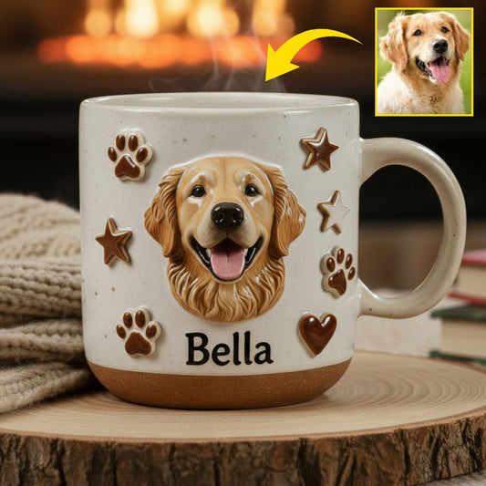 Individuell gestaltbare Keramiktasse mit Hundemotiv nach Foto.