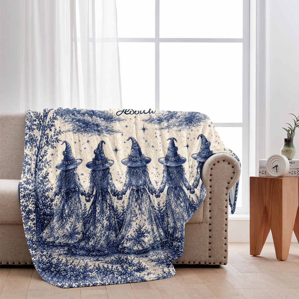 Toile De Jouy Beautiful Witch - Personalized Witch Blanket