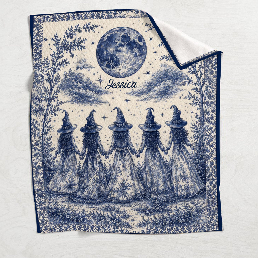 Toile De Jouy Beautiful Witch - Personalized Witch Blanket