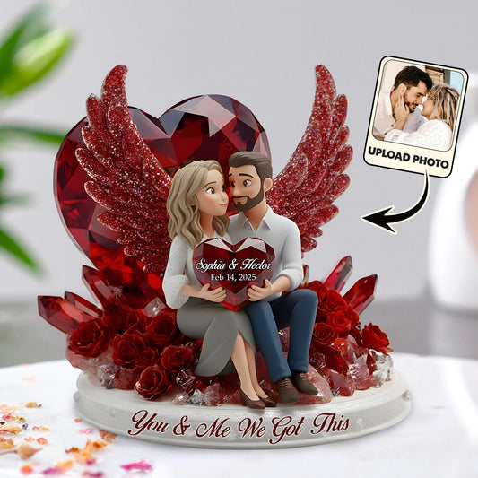 You & Me We Got This - Personalized Couple Custom Shaped Acrylic Plaque