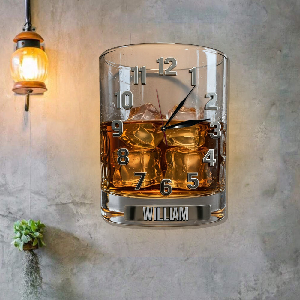 Zeit für Whisky – Personalisierte Whisky-LED-Wanduhr