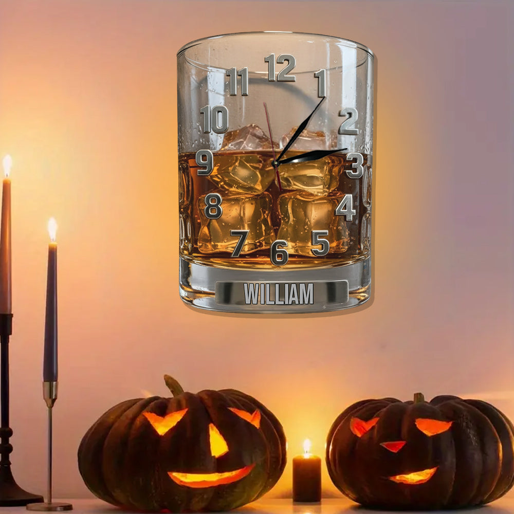 Zeit für Whisky – Personalisierte Whisky-LED-Wanduhr