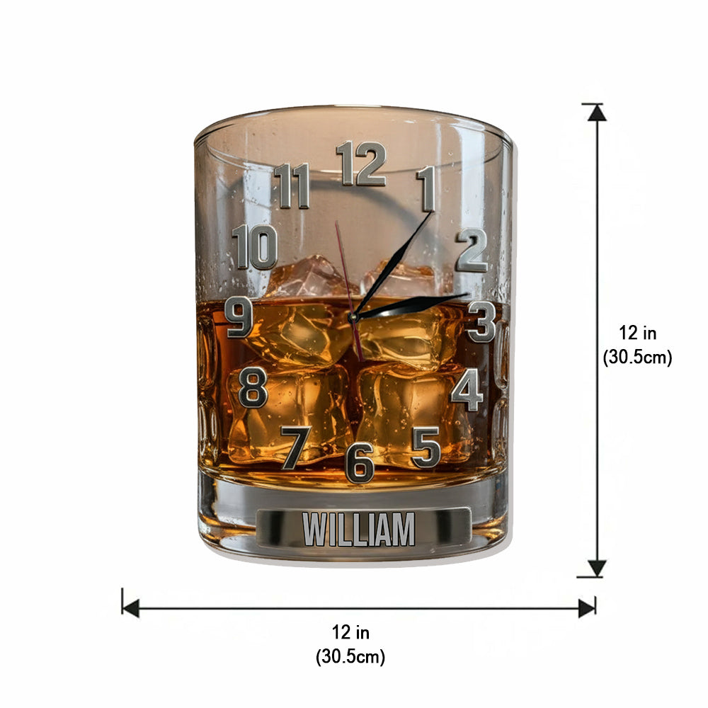 Zeit für Whisky – Personalisierte Whisky-LED-Wanduhr