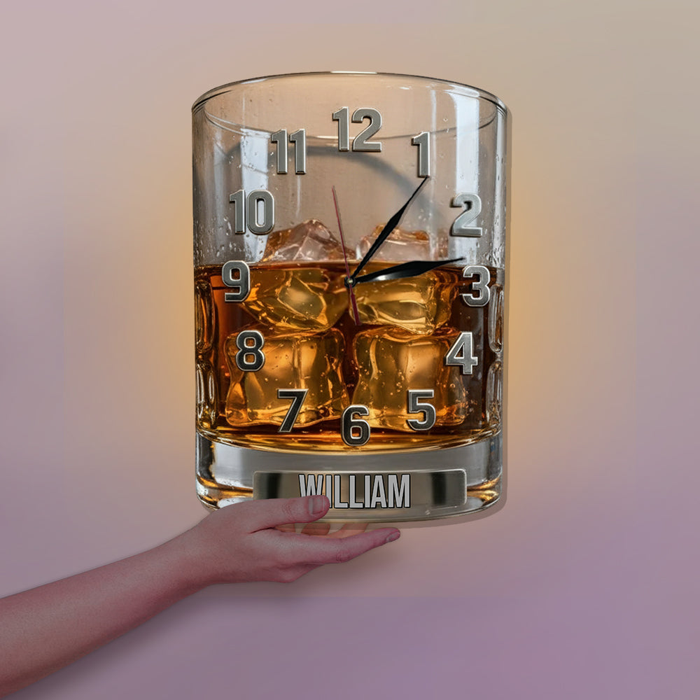 Zeit für Whisky – Personalisierte Whisky-LED-Wanduhr