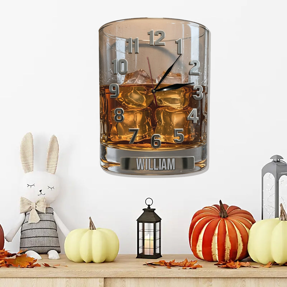 Zeit für Whisky – Personalisierte Whisky-LED-Wanduhr