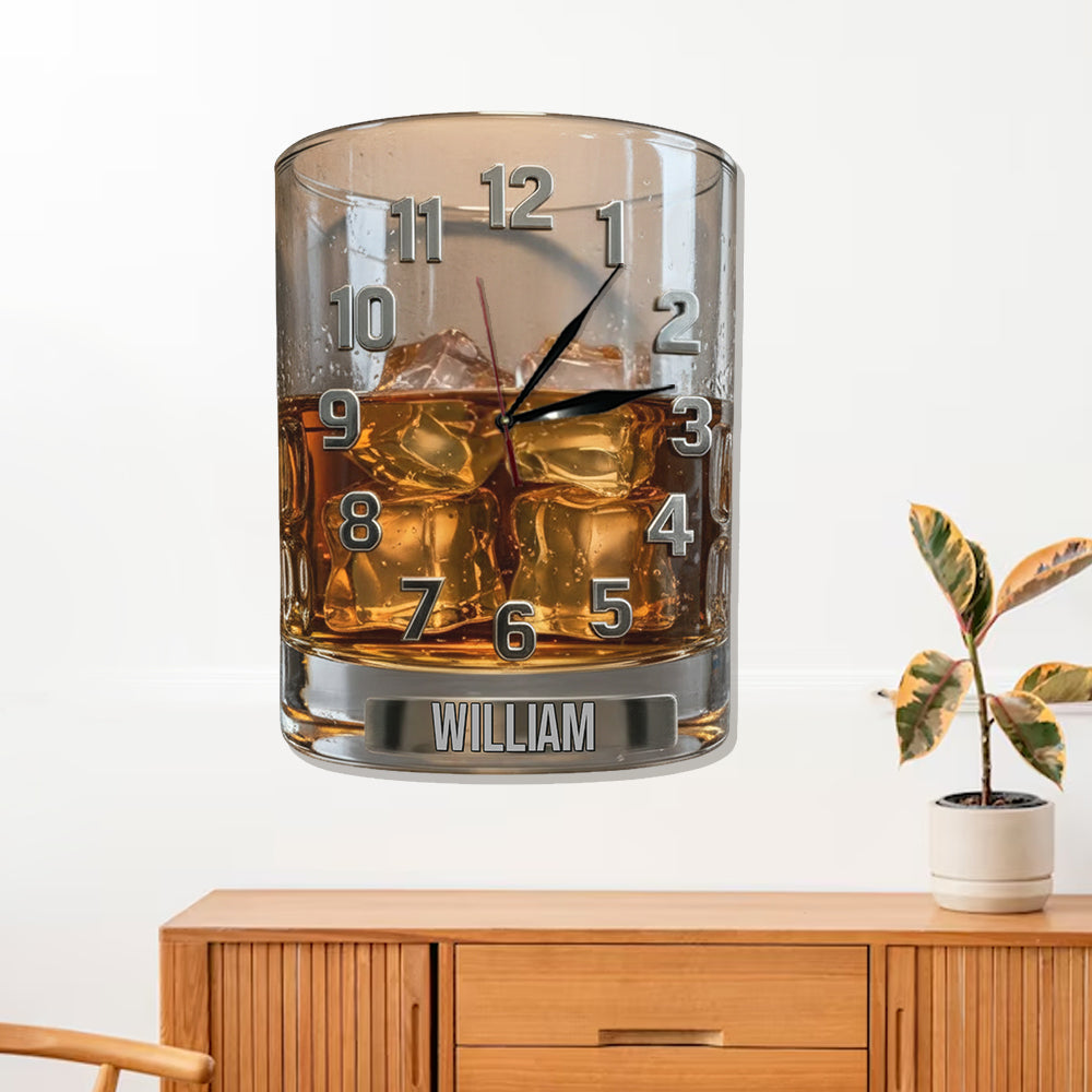 Zeit für Whisky – Personalisierte Whisky-LED-Wanduhr