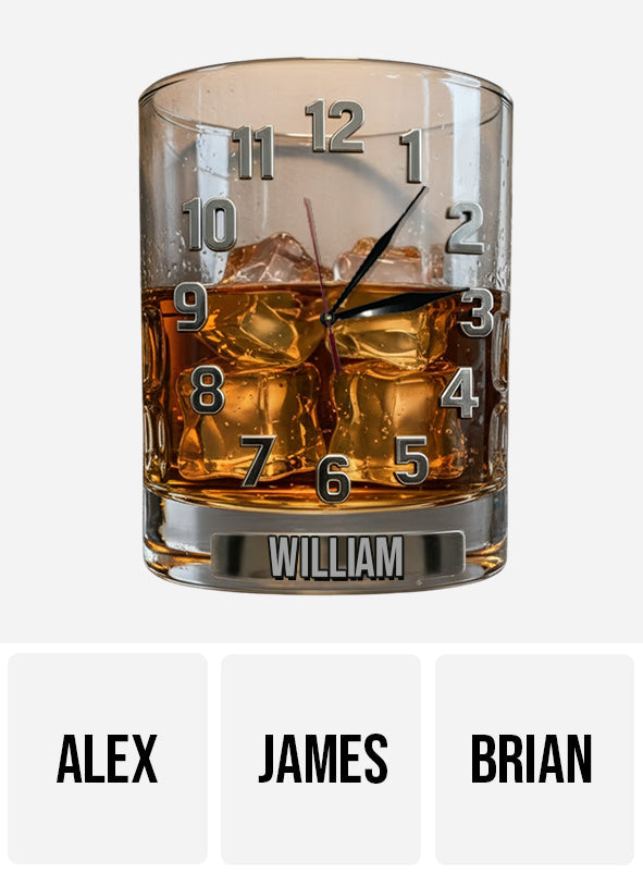 Zeit für Whisky – Personalisierte Whisky-LED-Wanduhr