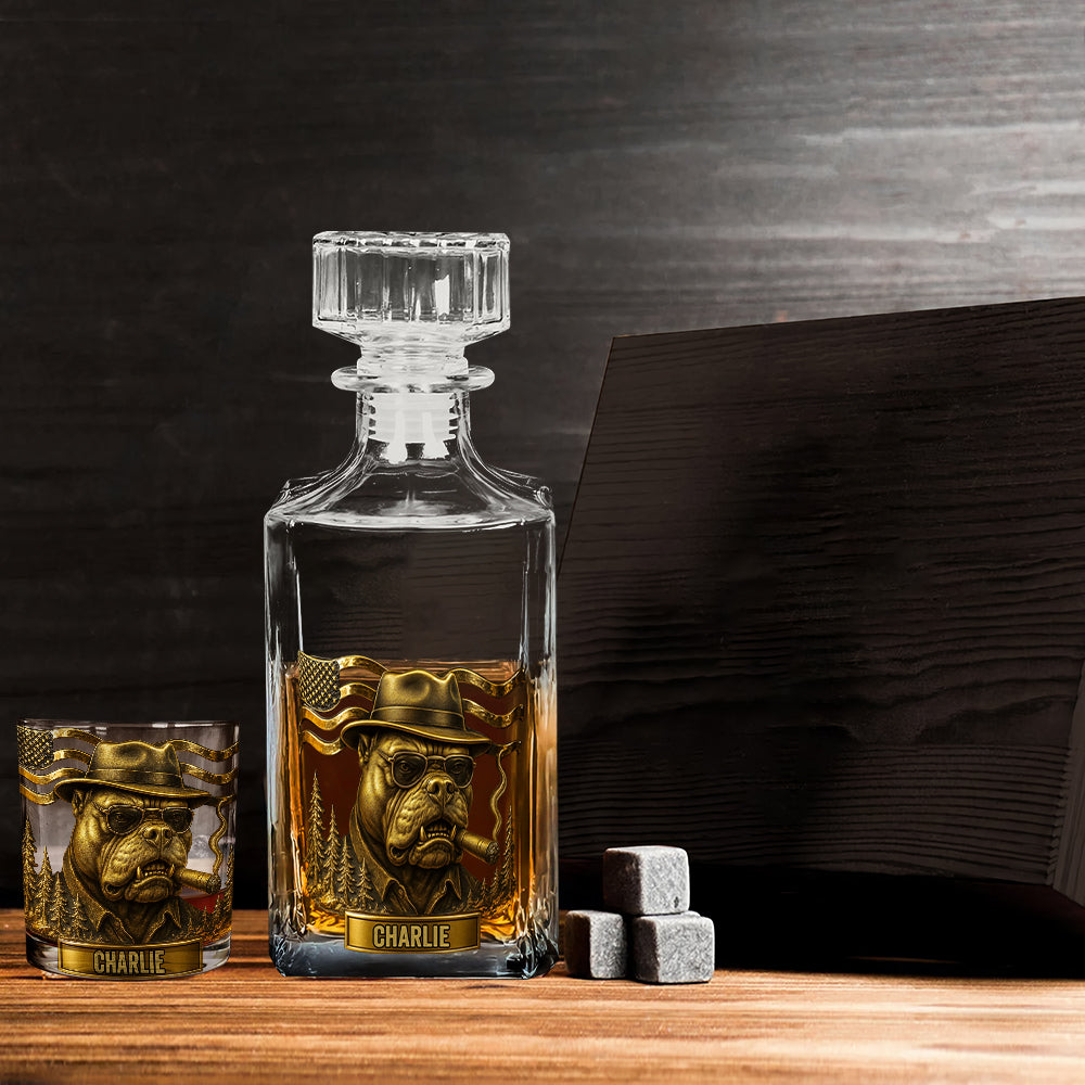 Mafia Pitbull – Personalisiertes Pitbull-Whisky-Dekanter-Set