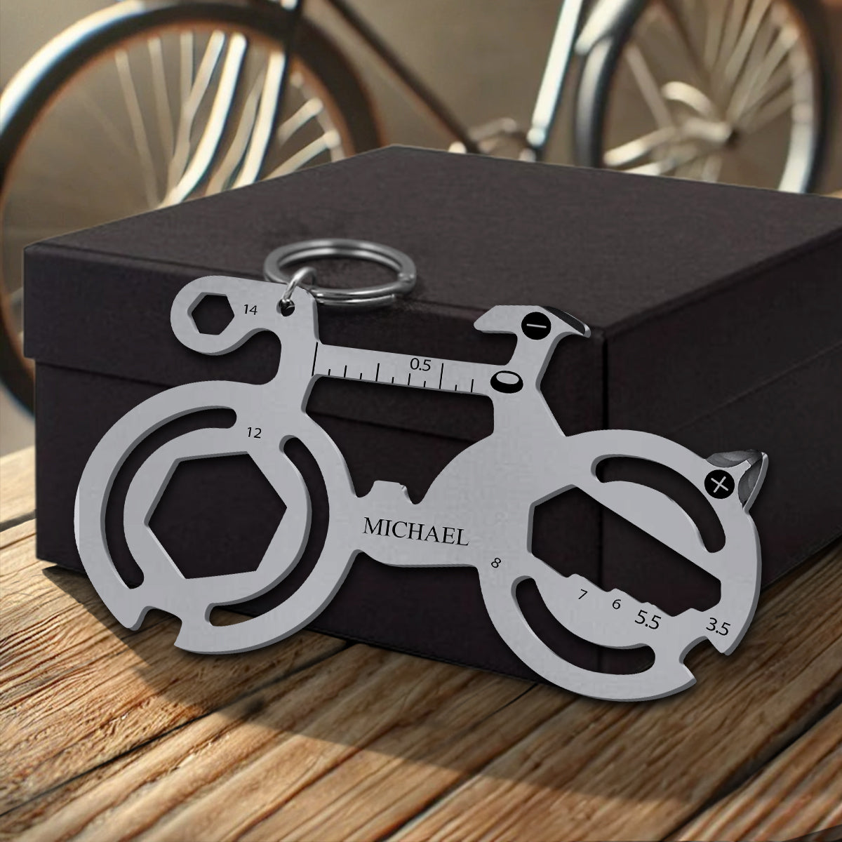 Outil de voyage pour cycliste sur route - Feuille multifonctions métallique personnalisée pour cycliste