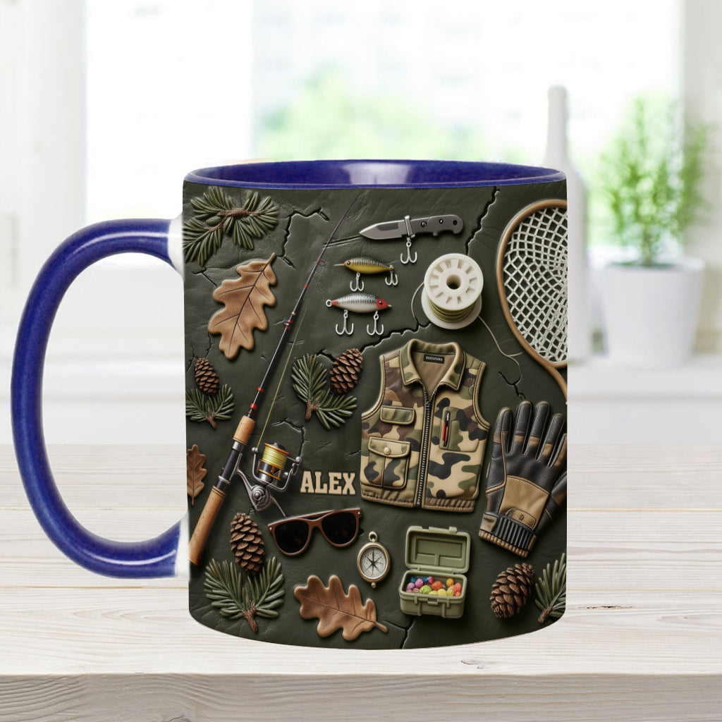Mug personnalisé « Passionné de pêche »