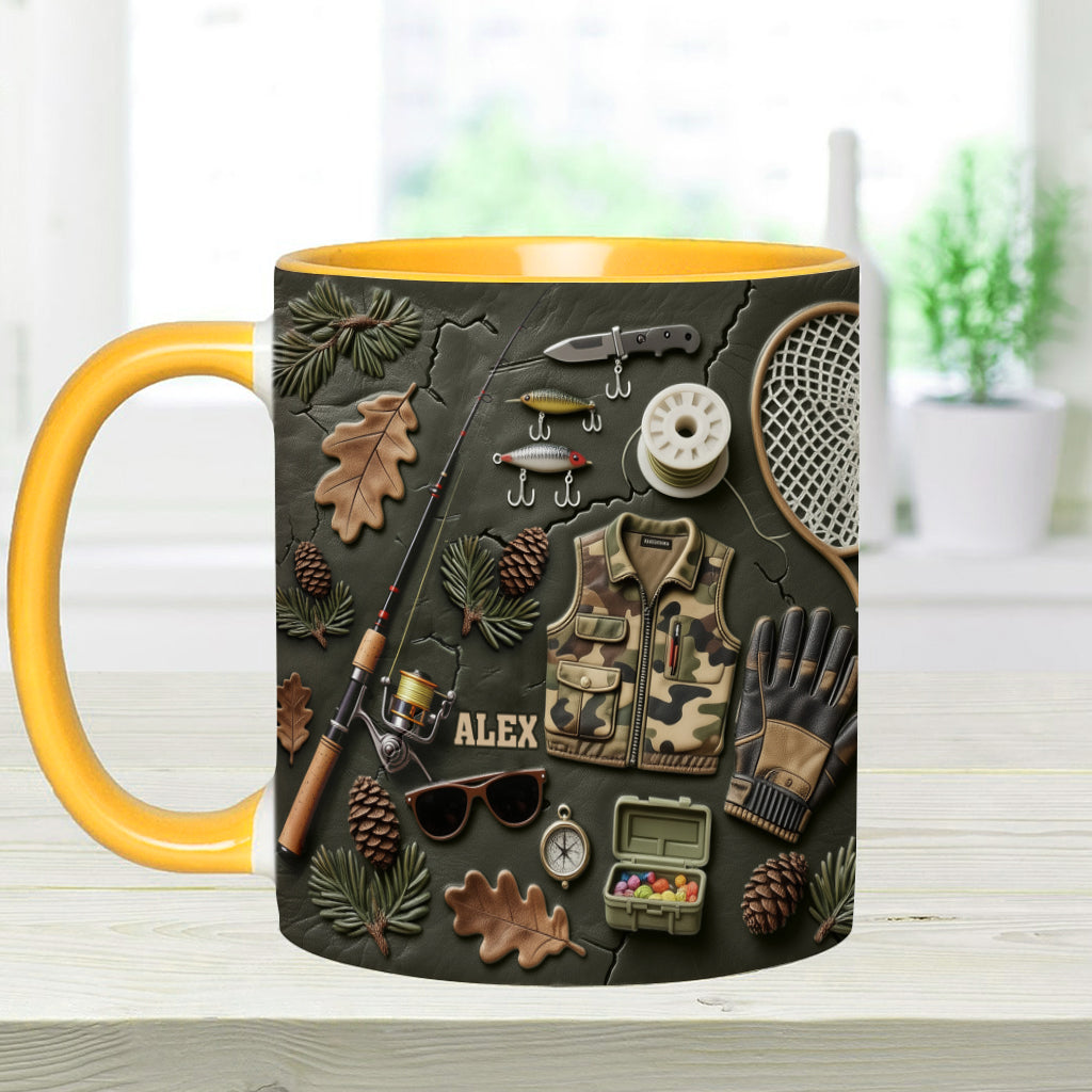 Mug personnalisé « Passionné de pêche »