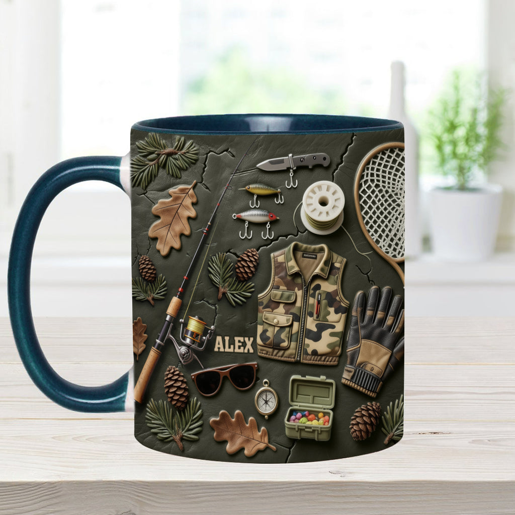 Mug personnalisé « Passionné de pêche »