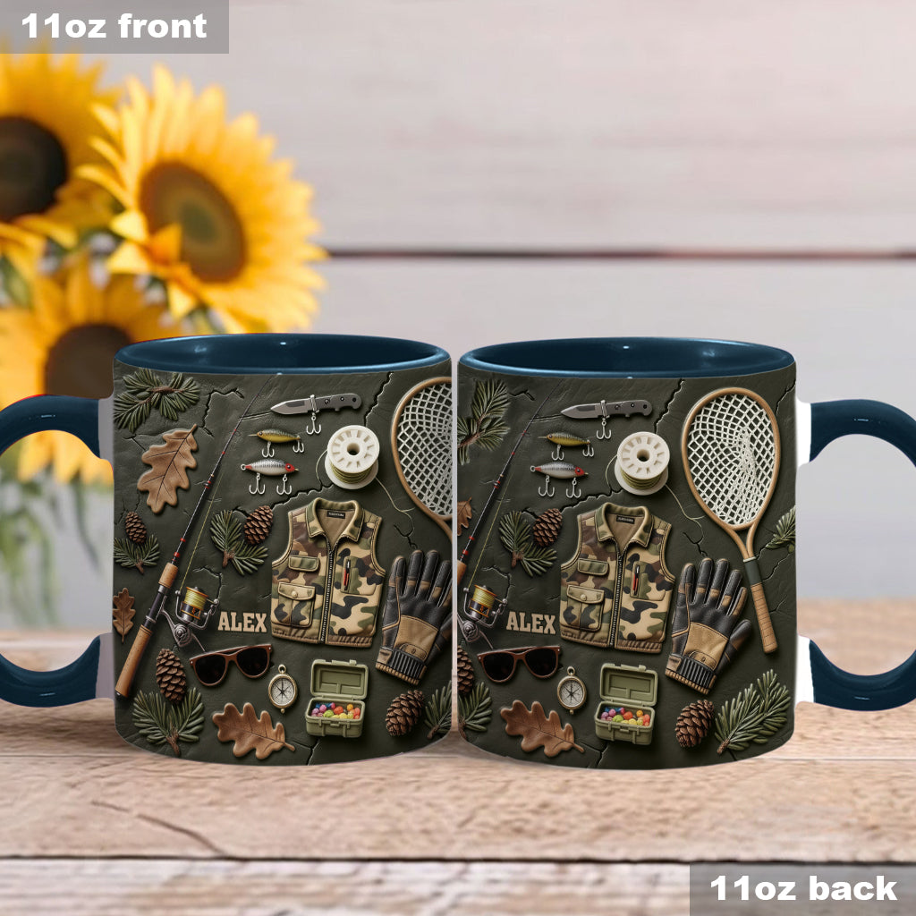 Mug personnalisé « Passionné de pêche »