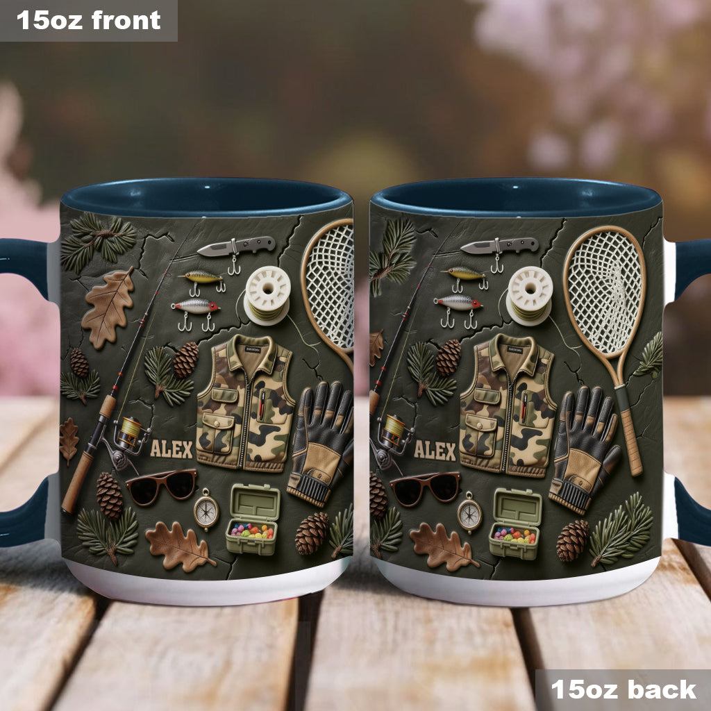 Mug personnalisé « Passionné de pêche »