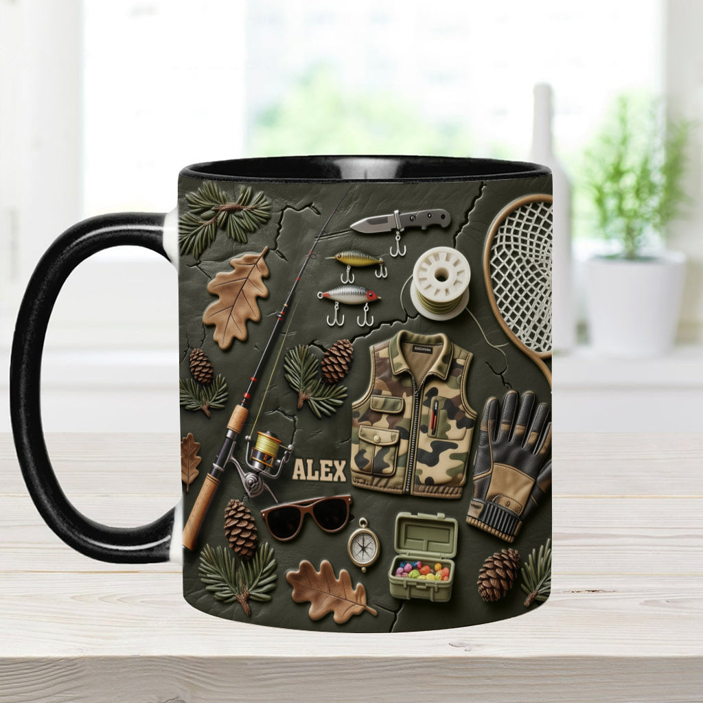 Mug personnalisé « Passionné de pêche »