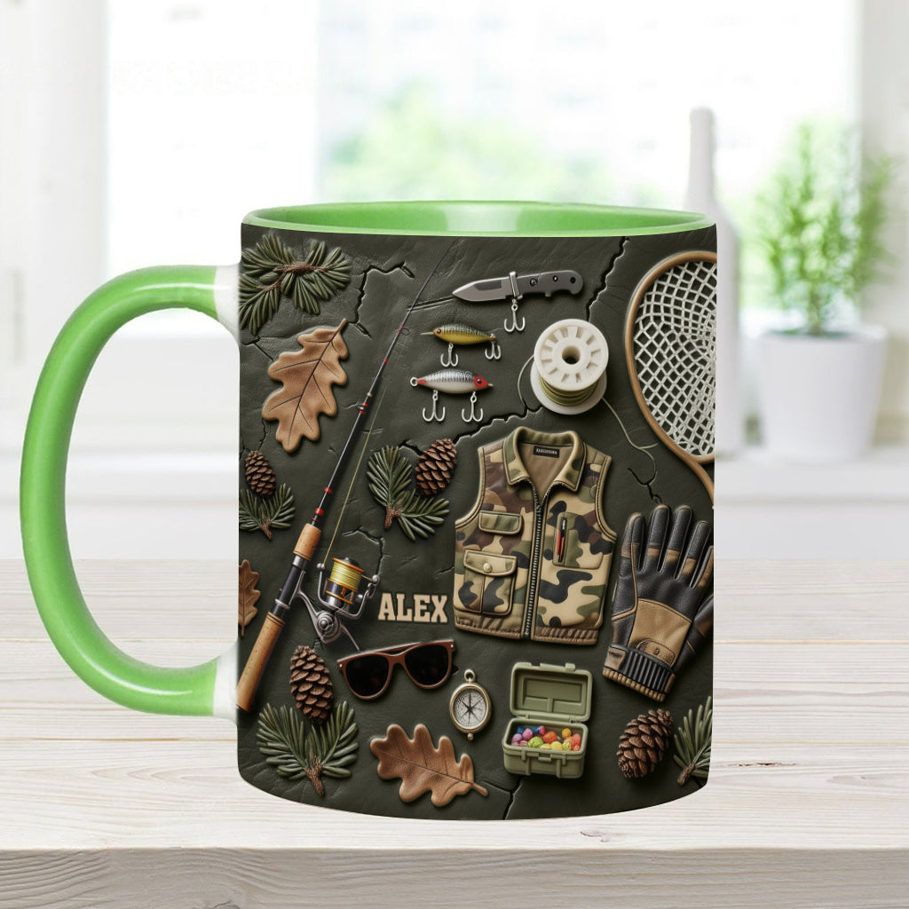 Mug personnalisé « Passionné de pêche »
