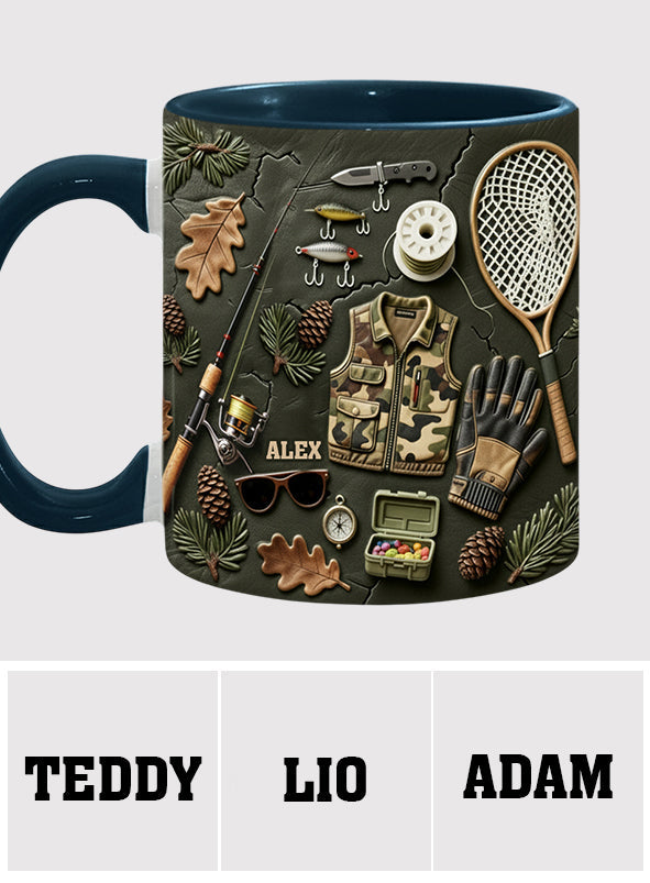 Mug personnalisé « Passionné de pêche »