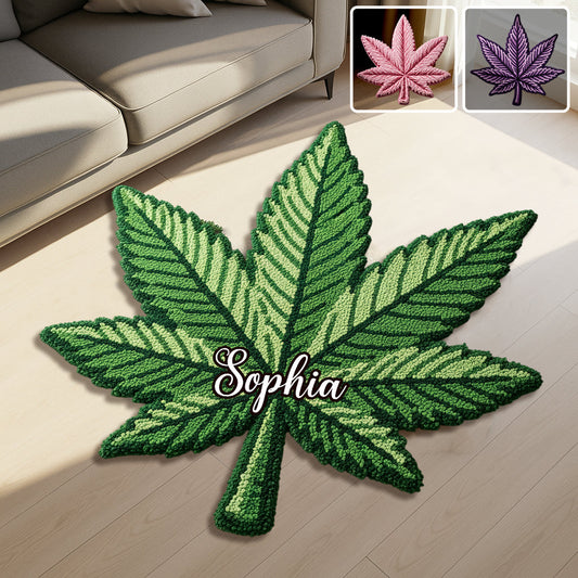 Feeling Dope - Personalized Weed Shaped Doormat/ Rug