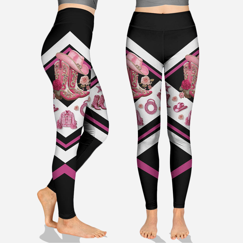 Cowgirl-Stiefel – Personalisierter Cowgirl-Hoodie und Leggings