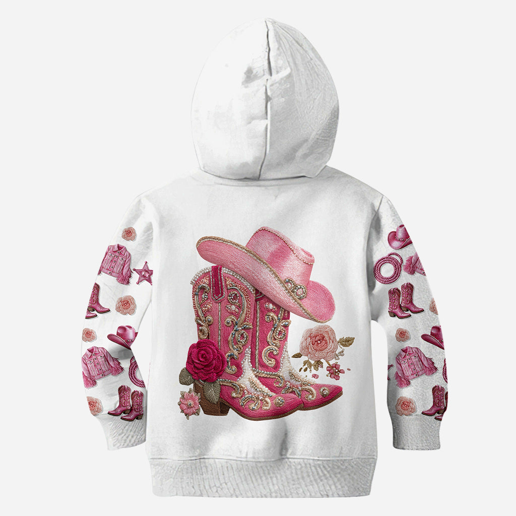 Cowgirl-Stiefel – Personalisierter Cowgirl-Hoodie und Leggings