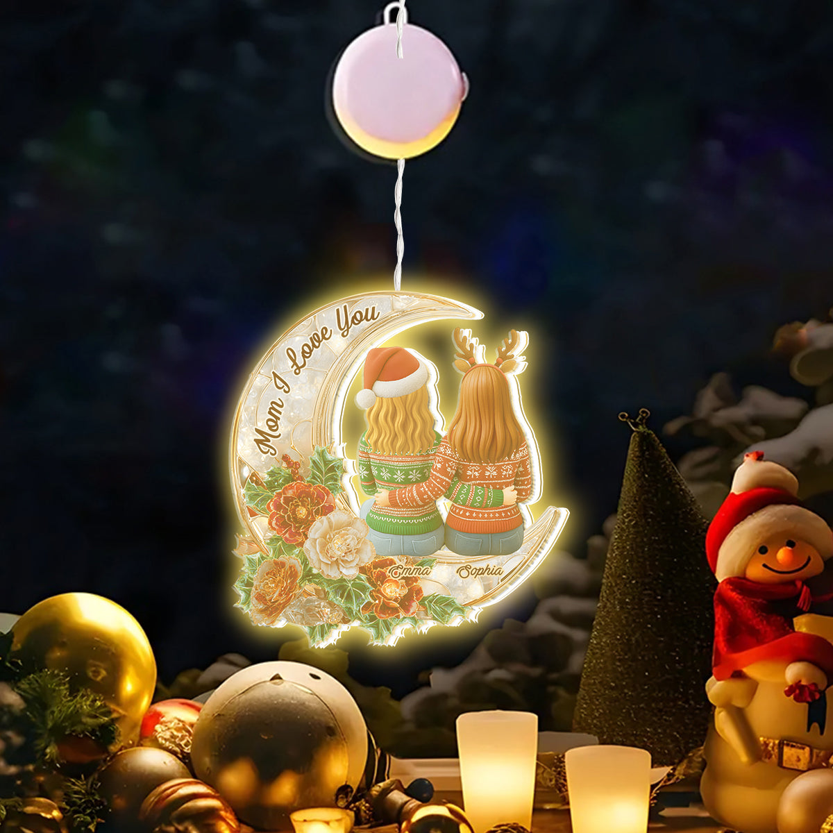 We Love You - Personalized Mother LED Light Ornament