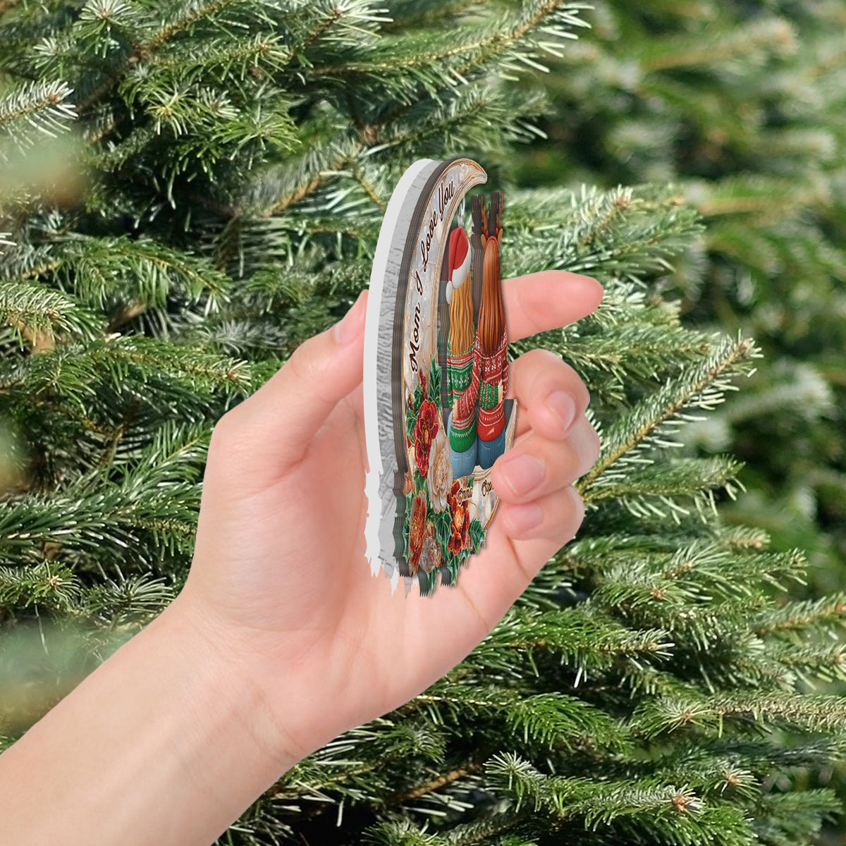 We Love You - Personalized Mother LED Light Ornament