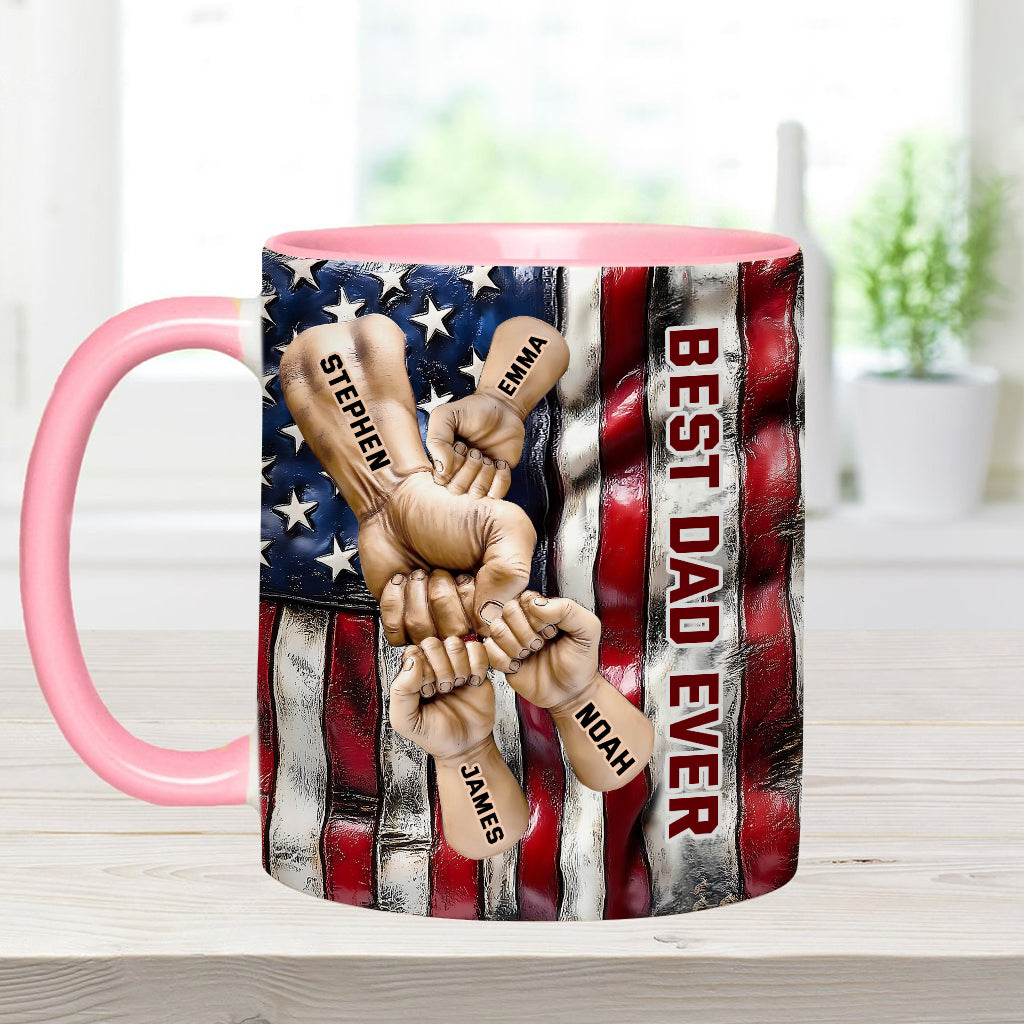 Best Dad Ever - Personalized Father Accent Mug