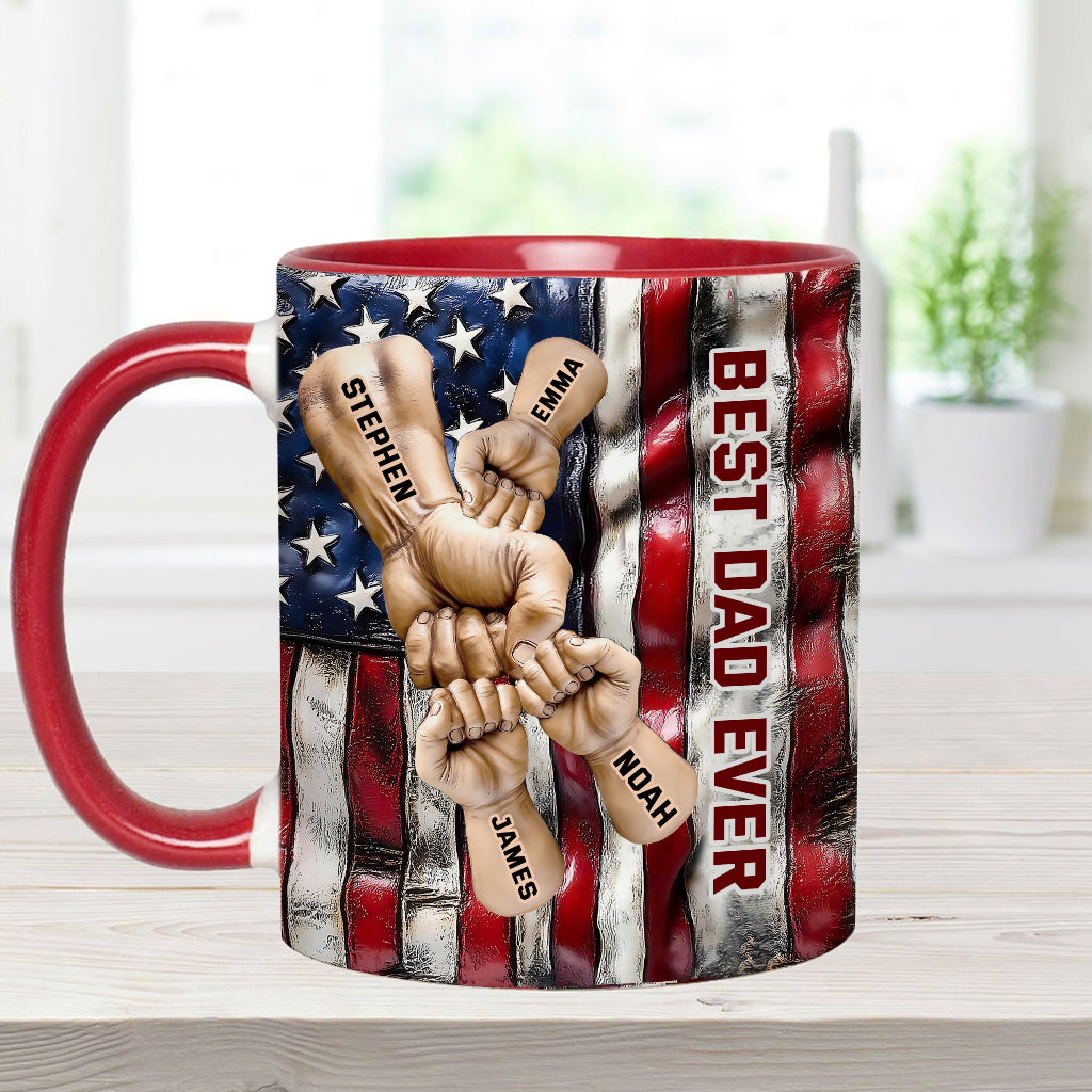 Best Dad Ever - Personalized Father Accent Mug