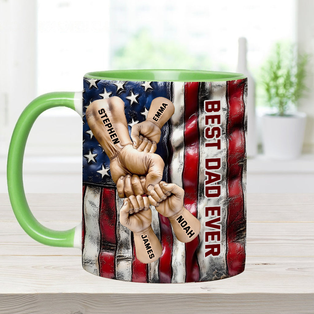 Best Dad Ever - Personalized Father Accent Mug