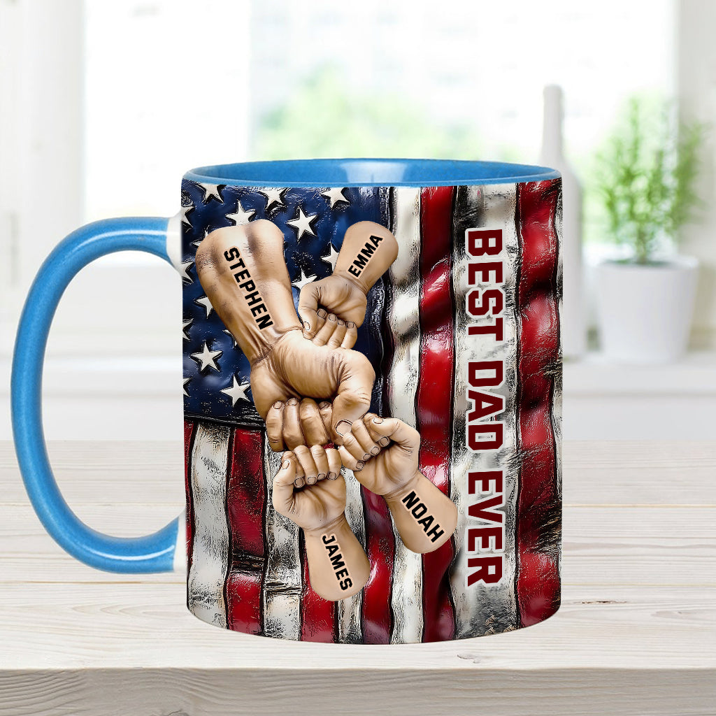 Best Dad Ever - Personalized Father Accent Mug