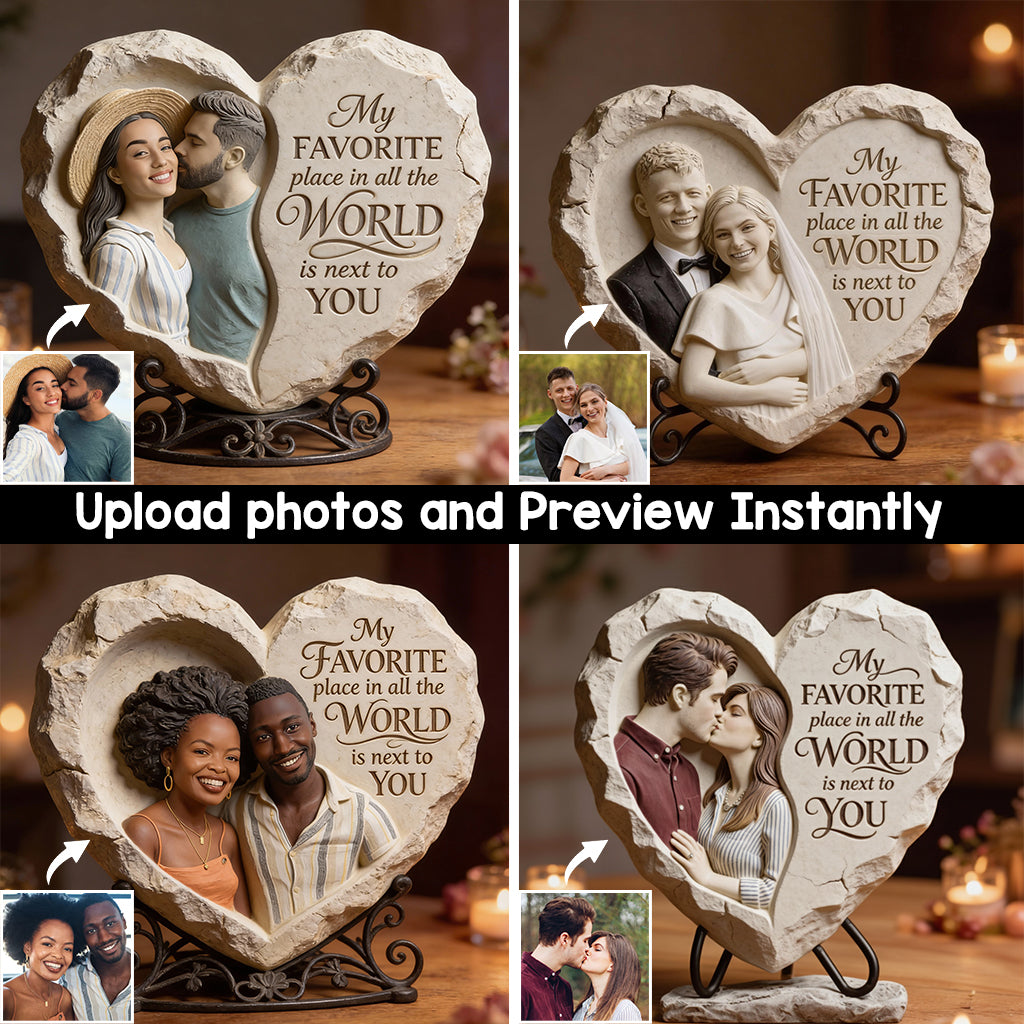 Custom From Photo My Favorite Place - Personalized Couple Custom Shaped Acrylic Plaque