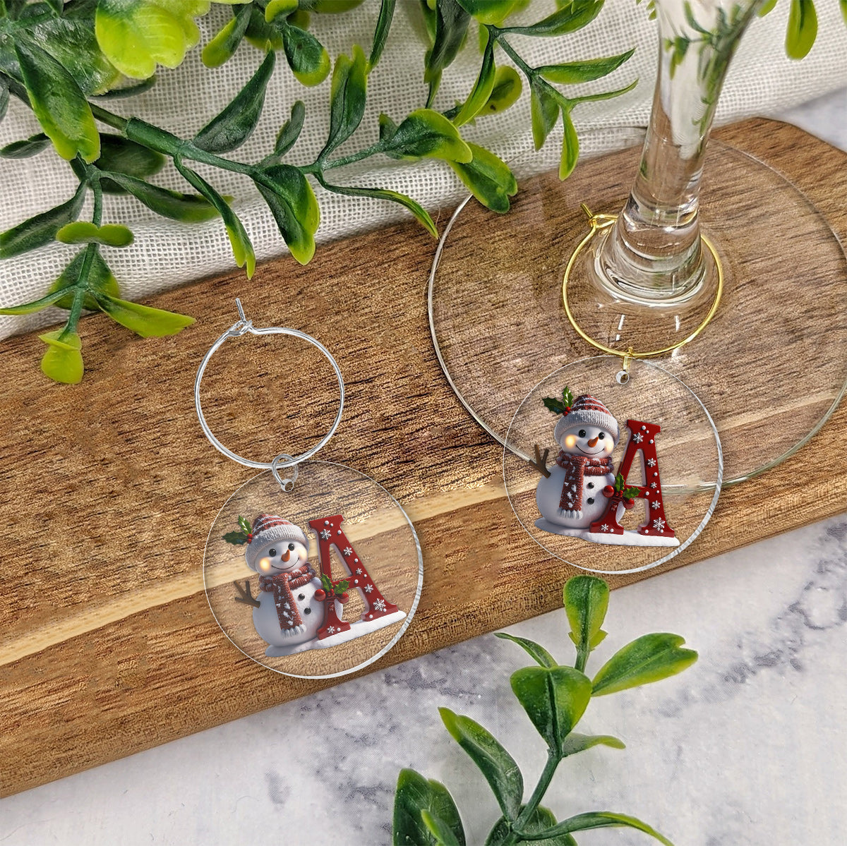 Joyeux Noël - Verre à vin familial personnalisé à longue tige