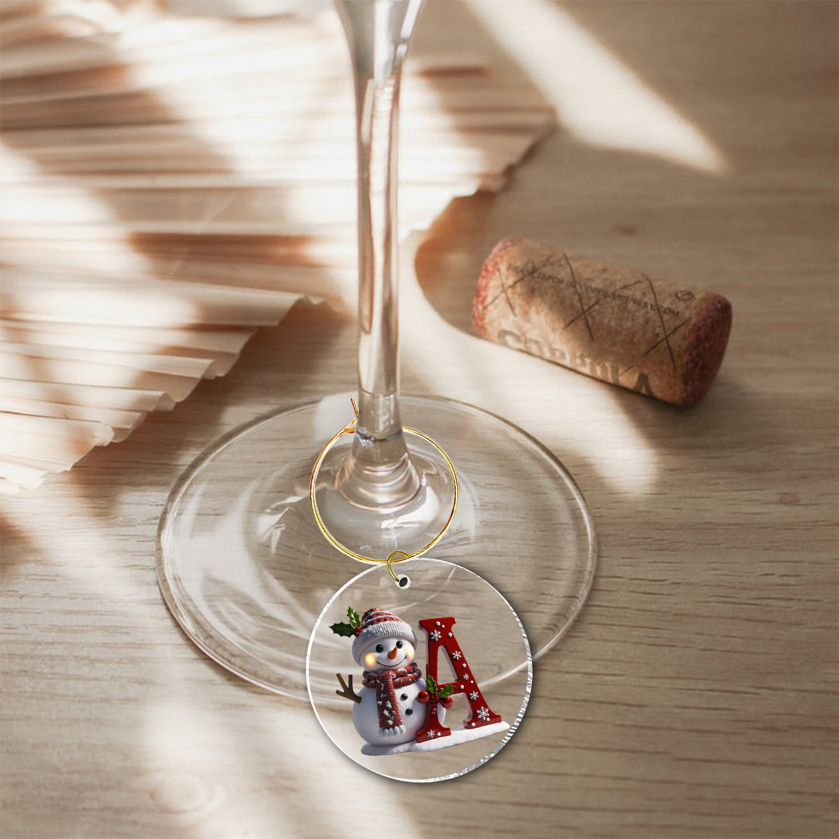 Joyeux Noël - Verre à vin familial personnalisé à longue tige