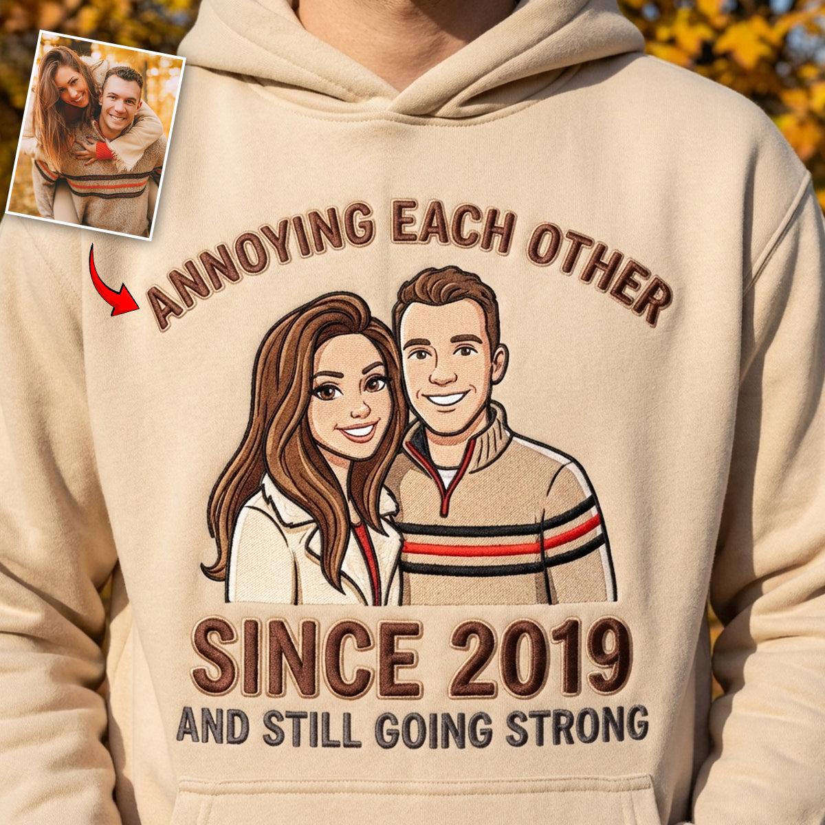 Geschenk für Paare – Personalisiertes T-Shirt mit Partneraufdruck