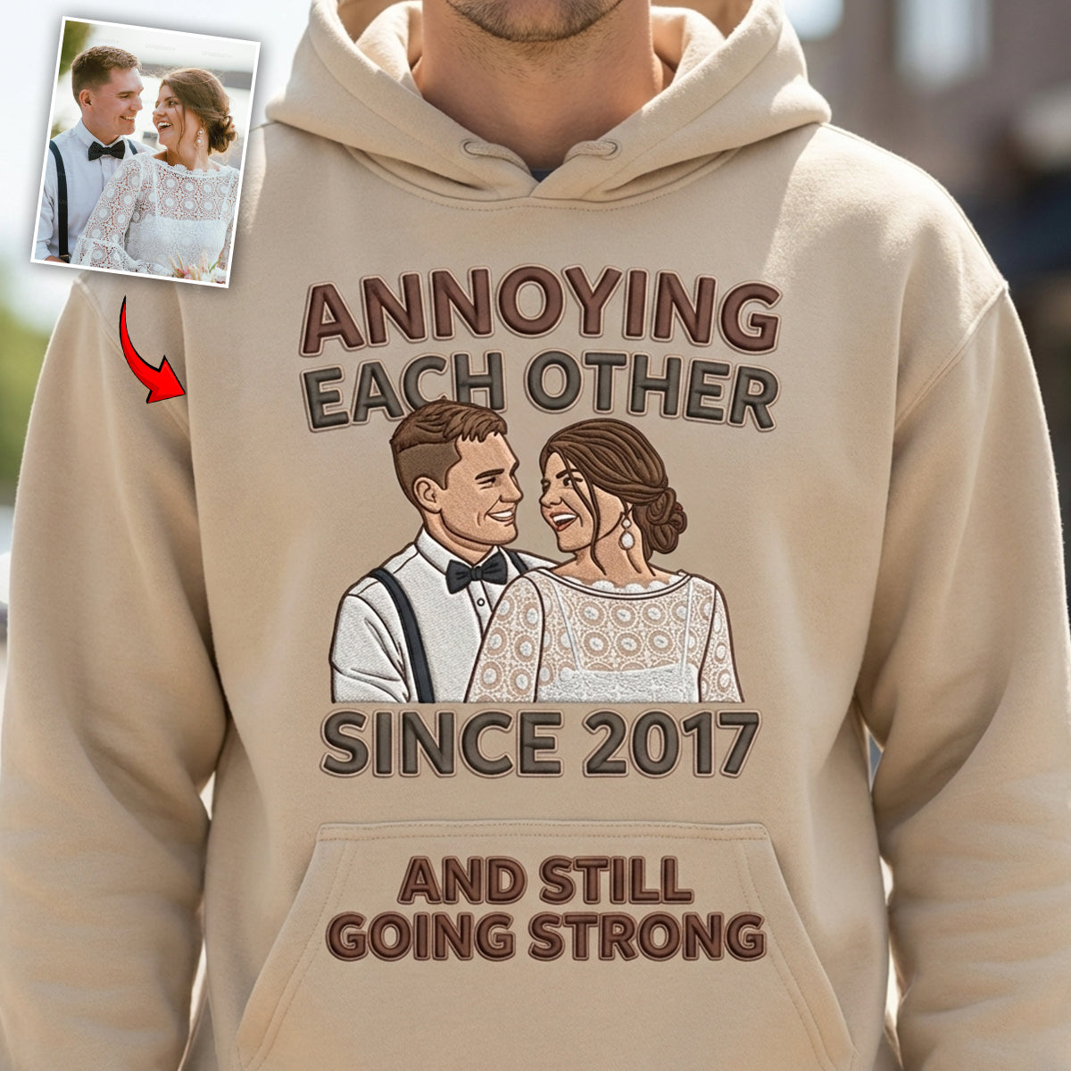 Geschenk für Paare – Personalisiertes T-Shirt mit Partneraufdruck