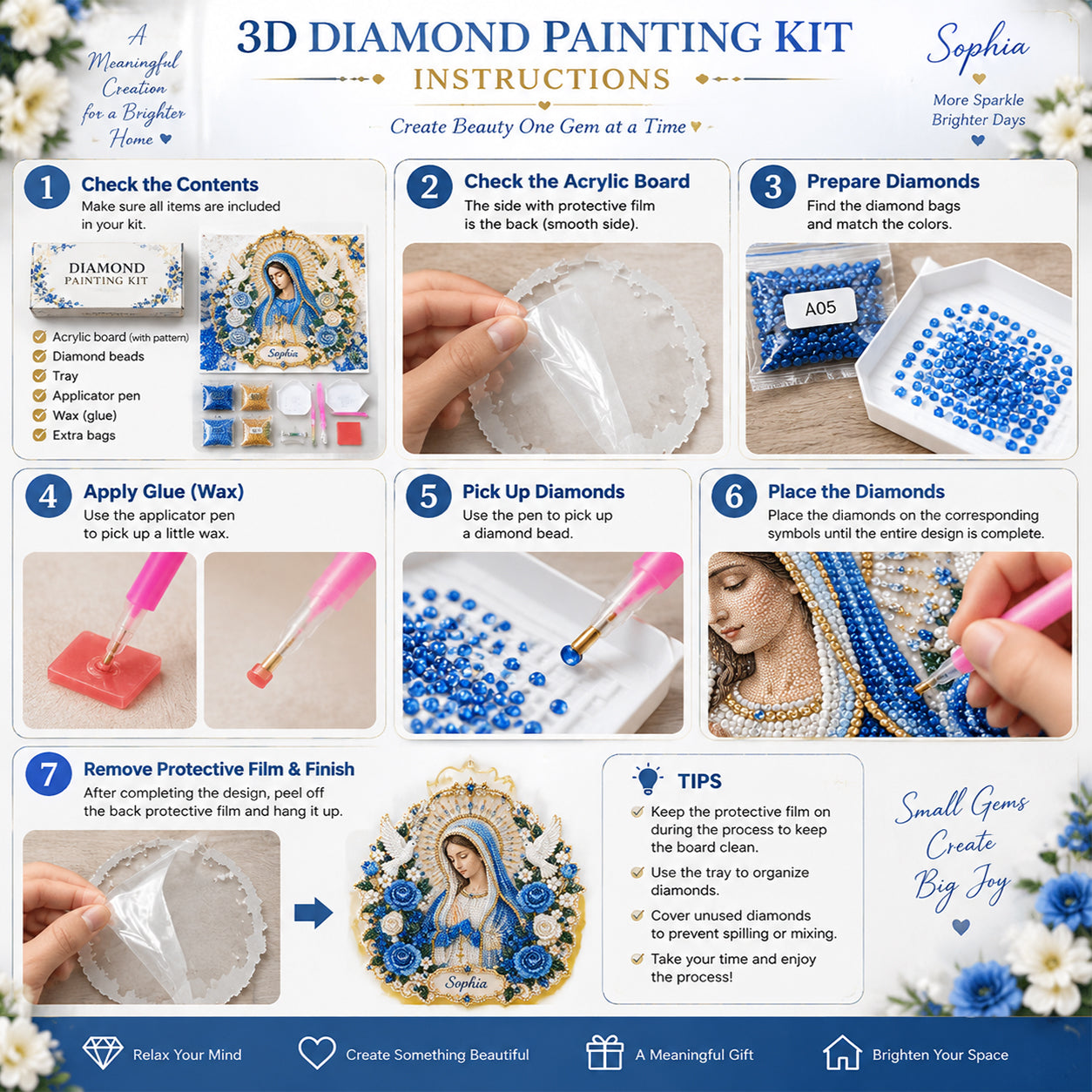 Faith-inspired Diamond Painting - Personalized Christian Diamond Painting Ornament Kit