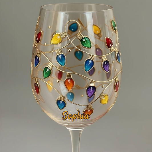 Portez un toast à la famille, à l'amour et aux souvenirs intemporels des fêtes - Verre à vin familial personnalisé à longue tige