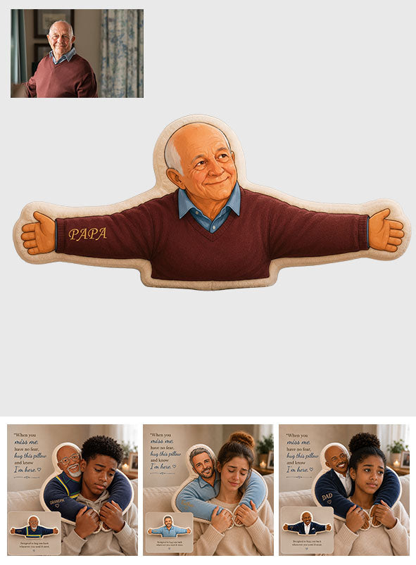 Individuelles Foto Immer Bei Ihnen - Personalisierte Premium Kunstfell-Kissen