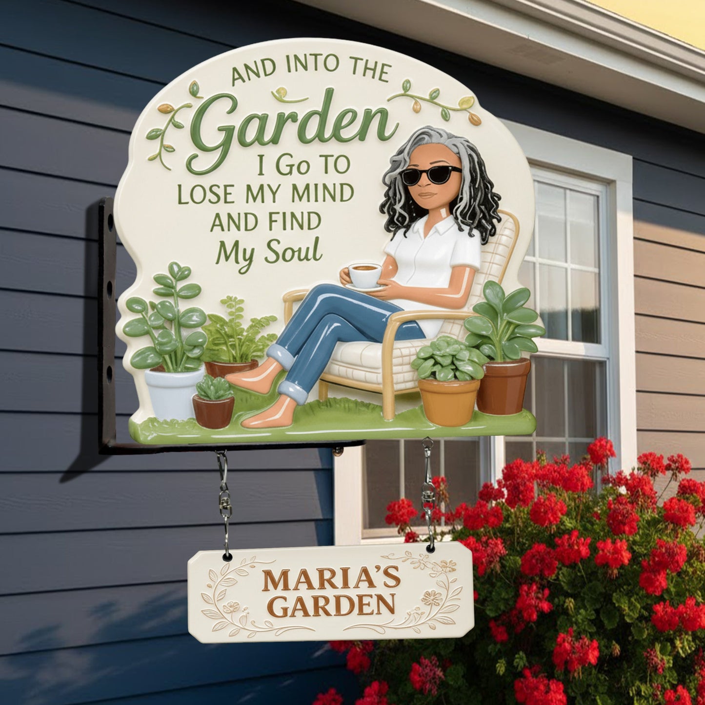 I Go To Lose My Mind - Personalized Gardening Wooden Wall Mount Sign