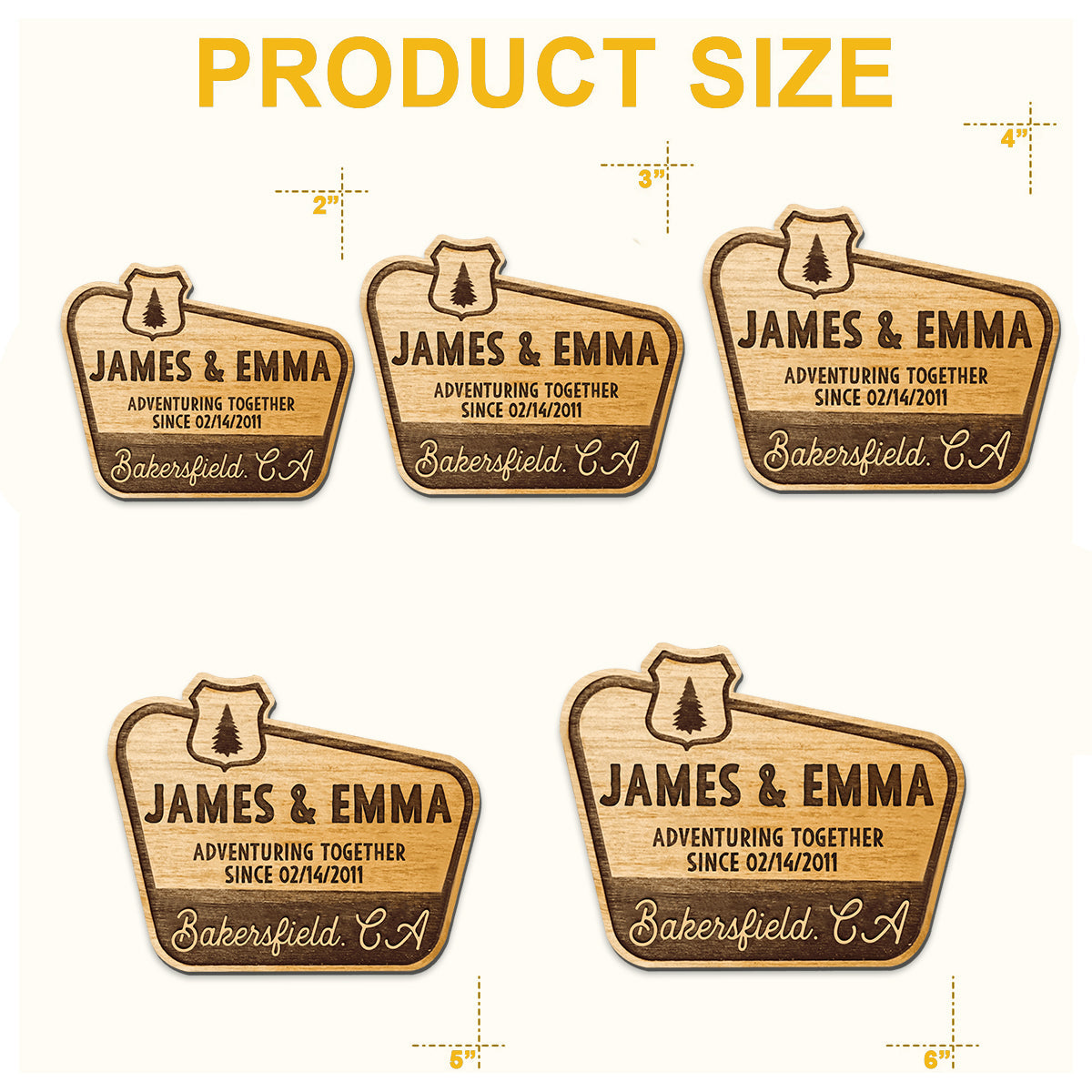 Adventure Together - Personalized Couple Magnet