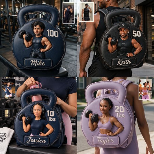 Pas de douleur, pas de gain - Sac à dos en cuir personnalisable
