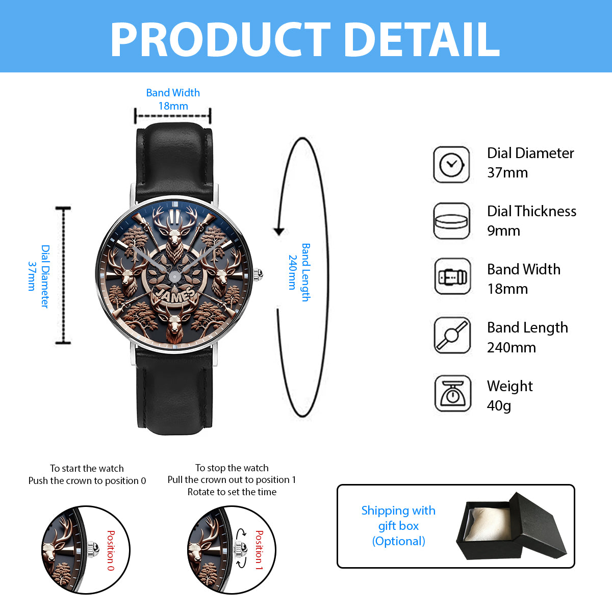 Love Hunting - Personalized Hunting Hand Watch