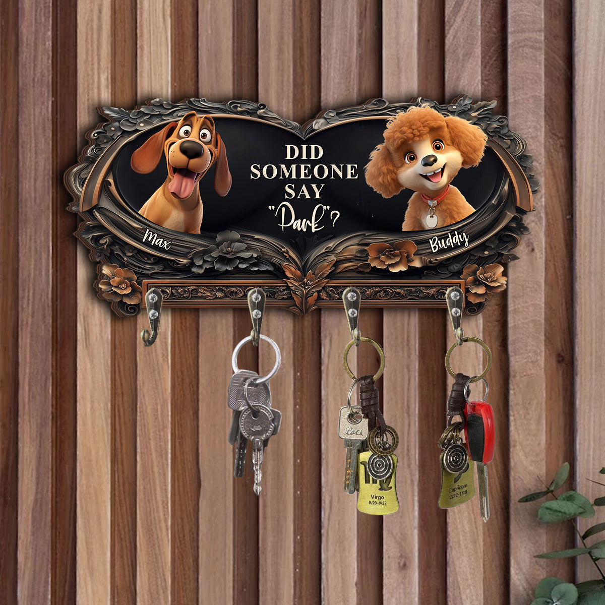 Hat da jemand „Park“ gesagt? – Personalisierter Schlüsselanhänger in Hundeform
