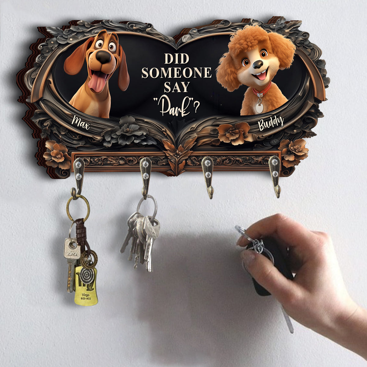 Hat da jemand „Park“ gesagt? – Personalisierter Schlüsselanhänger in Hundeform