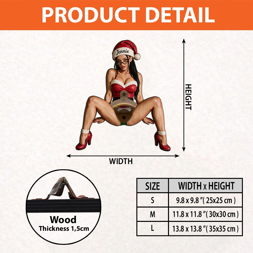 Perfect Gift from Mrs.Claus - Personalized Spicy Couple Wall Bottle Opener