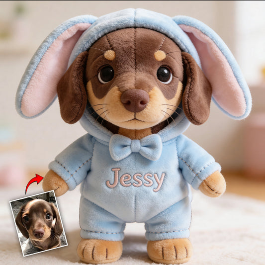 Oster-Haustier – Personalisiertes Hunde-Premium-Kunstfellkissen