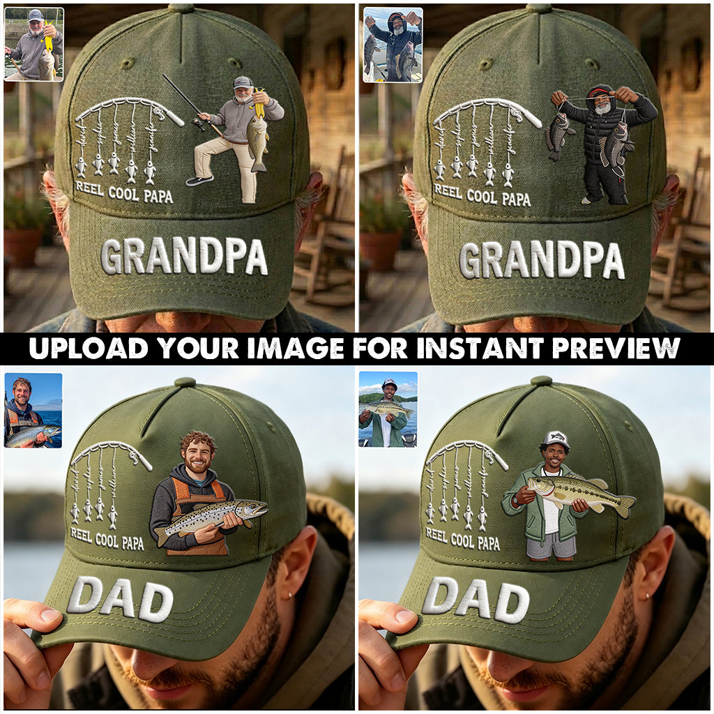 Super Papa - Casquette de Pêche Personnalisée