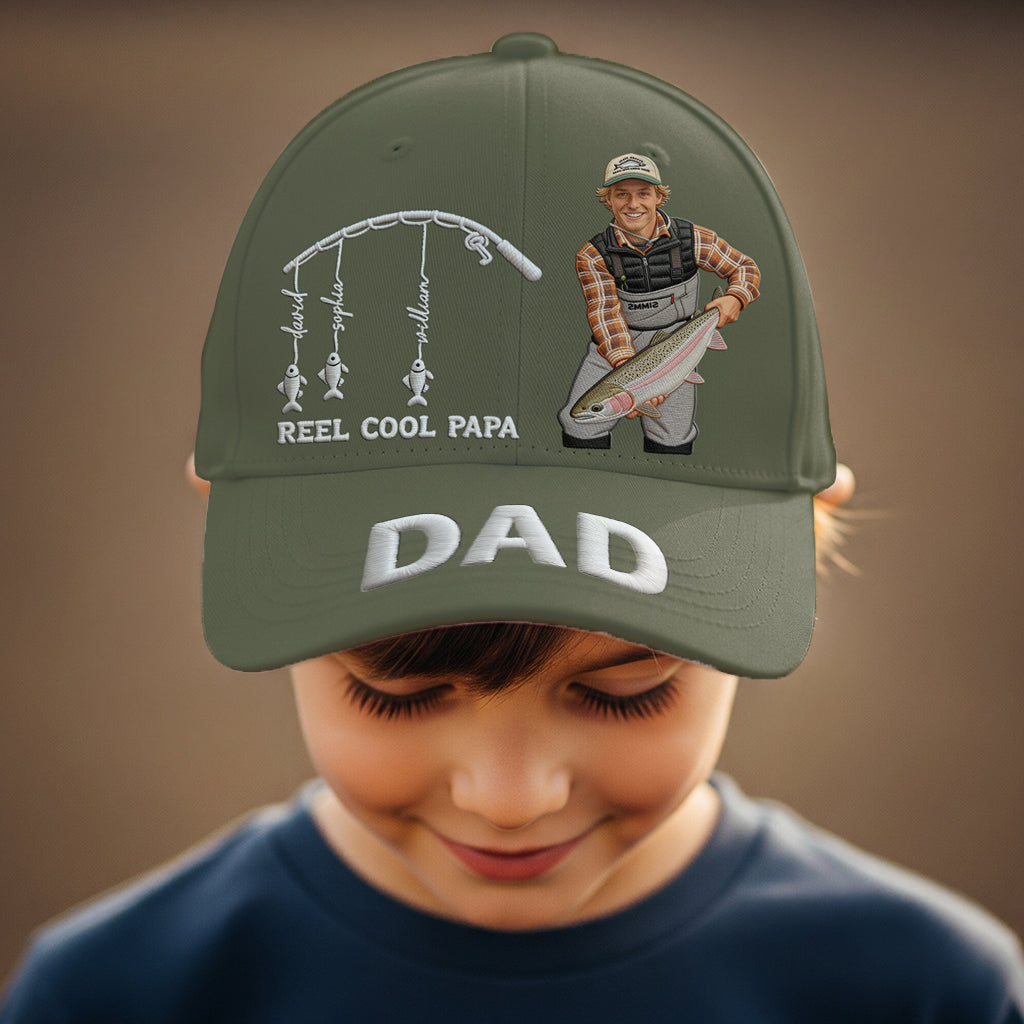 Super Papa - Casquette de Pêche Personnalisée
