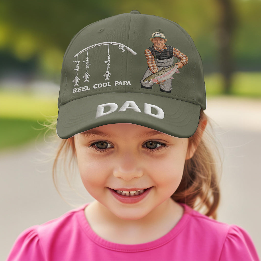 Super Papa - Casquette de Pêche Personnalisée
