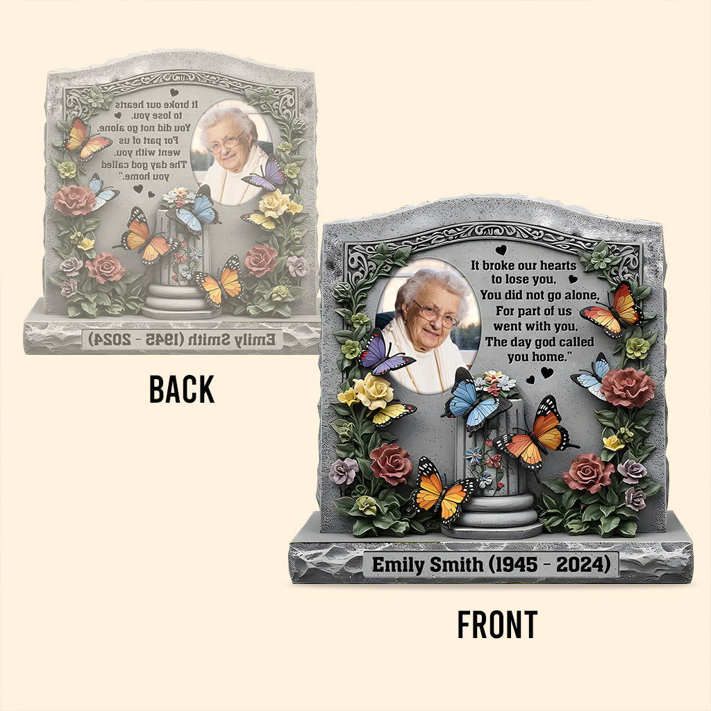 The Day God Called You Home - Personalized Memorial Custom Shaped Acrylic Plaque
